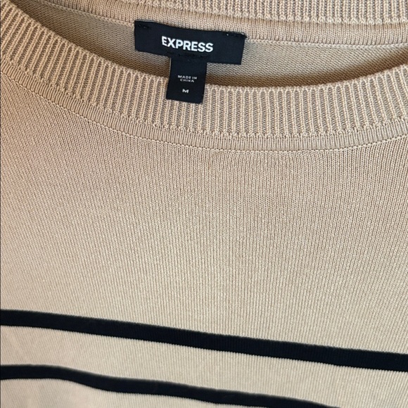 Express Beige and Black Knit Top - Picture 3 of 16